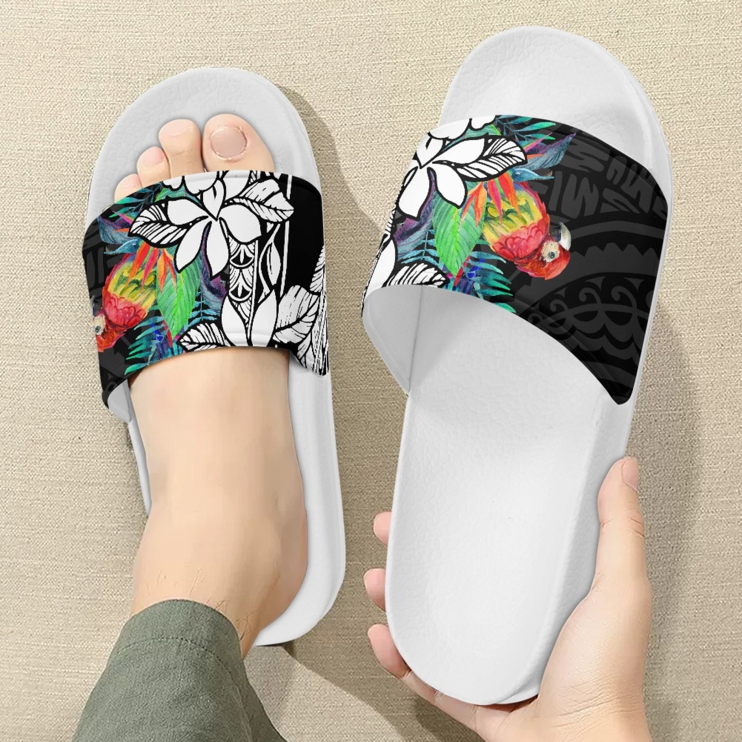 Mornworld Polynesian Patterns Slide Sandals