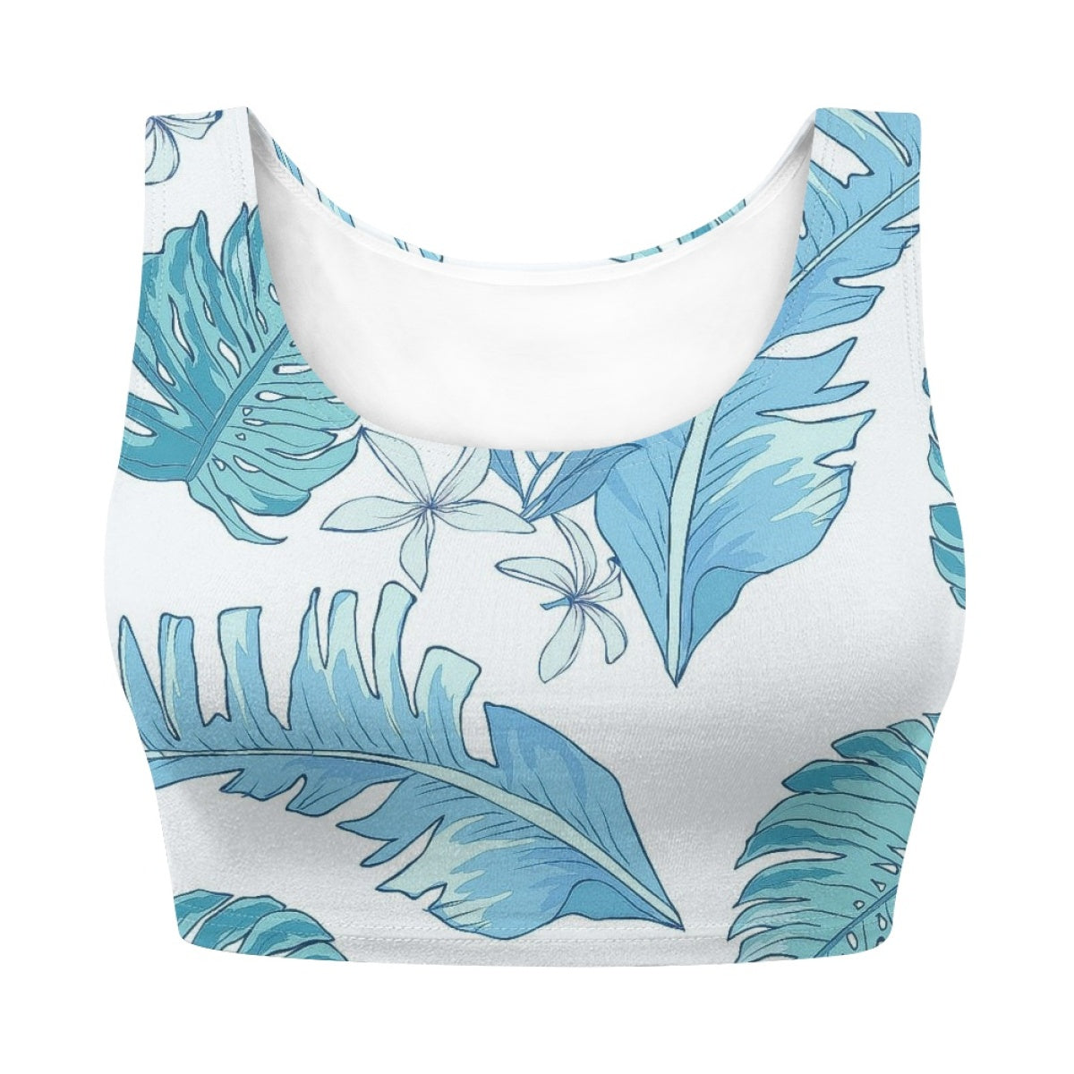 Hawaiian Monstera Design Women's T-shirt Crop Tops Custom Fashion Summer Short Sleeveless Tank Top Streetwear Lady Vest Clothes
